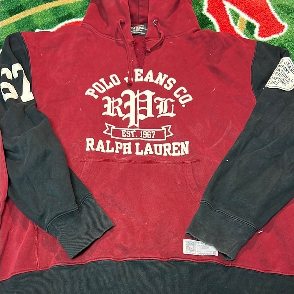 Vintage 90s Ralph Lauren Polo Jeans Champions Colorblock Hoodie & Sweats Sz XXL